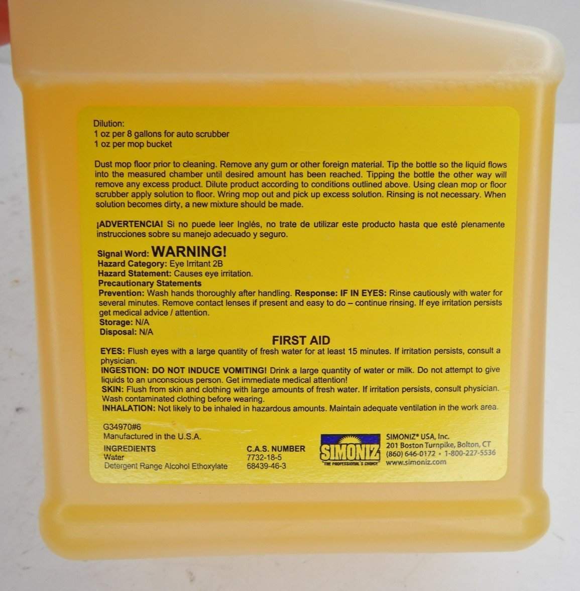 Simoniz Grip Clean Concentrate Neutral Cleaner – Tip and Pour – 32 fl oz