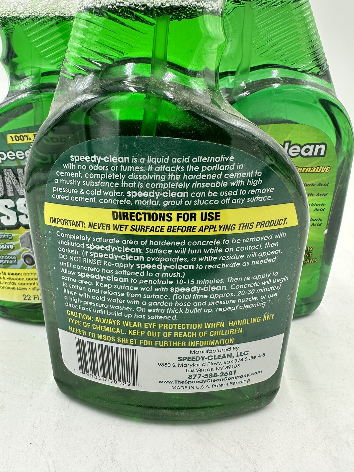 Speedy Clean Concrete Dissolver Non Corrosive Non Fuming Biodegradable 3 Total