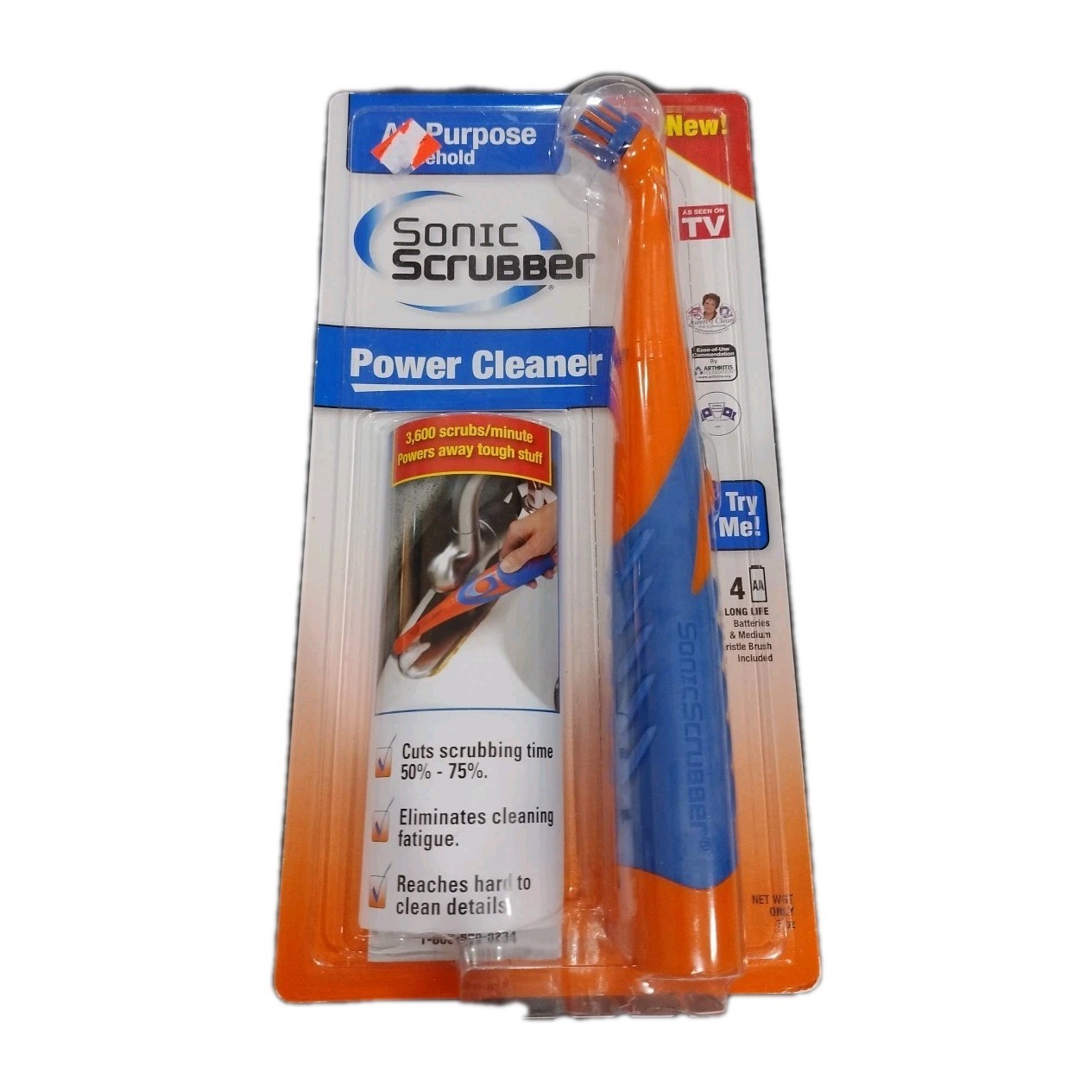 Sonic Scrubber Bathroom Tool Power Cleaner Tool for Tubs Showers Sinks Tiles New