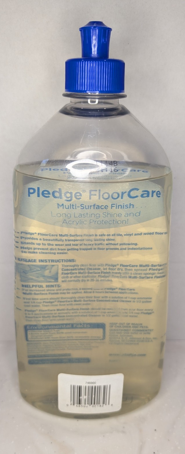 PLEDGE Floor Care Shine Protect Restore Multi Surface Finish 90% Full