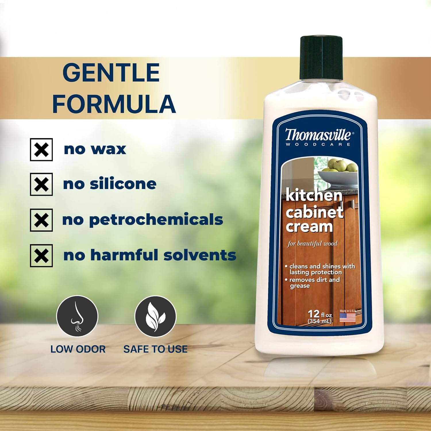 KITCHEN CABINET CREAM – Multisurface Wood Cleaner and Polish Furniture Quick Shi