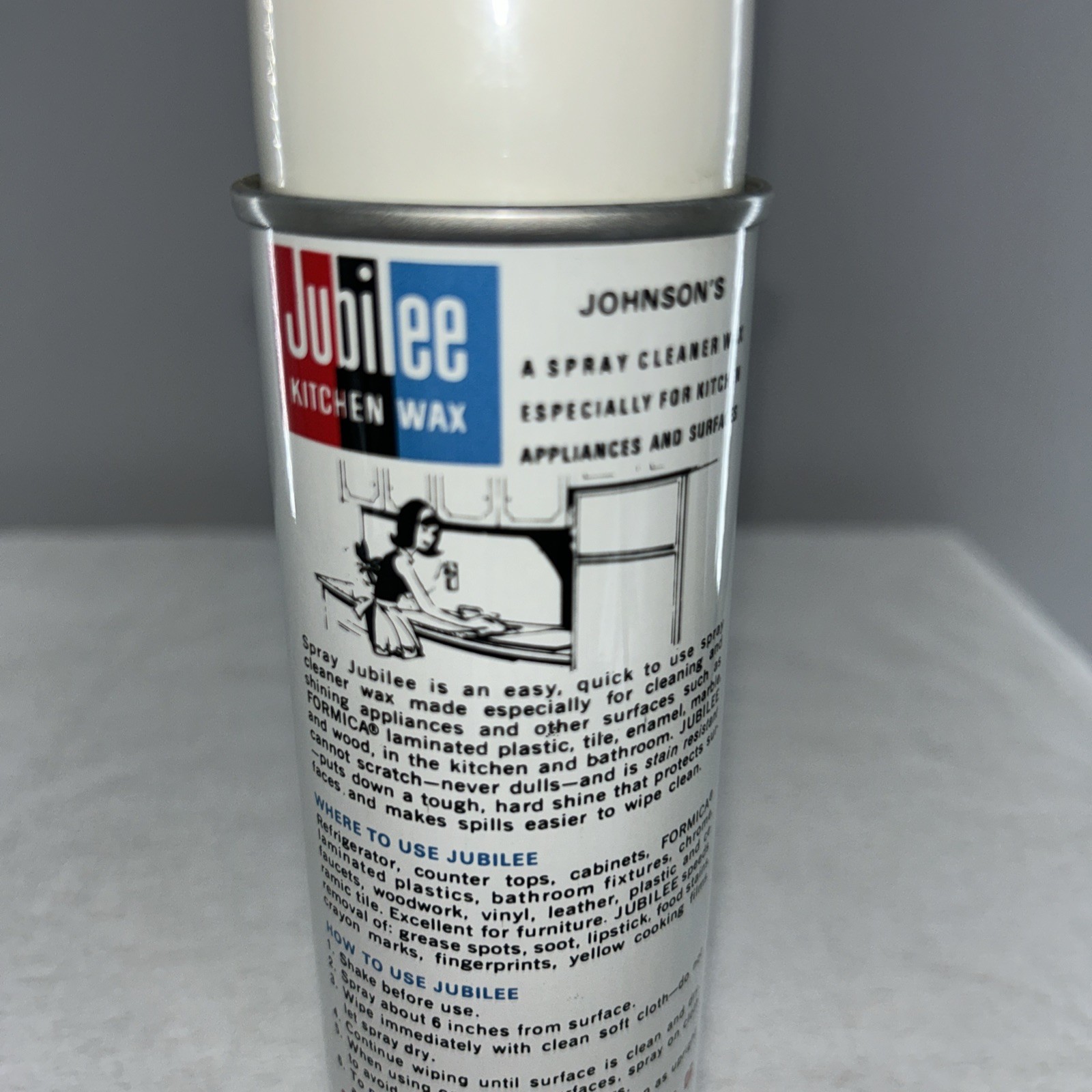 Rare Vintage 1992 JUBILEE Johnson Wax Kitchen Wax & Cleaner 9oz can