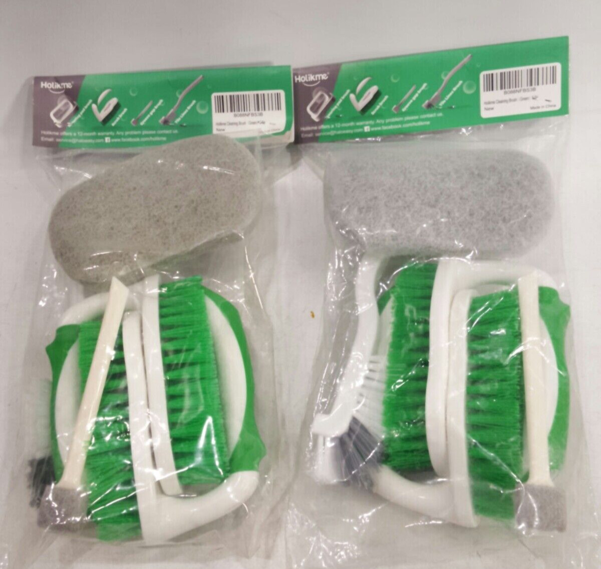 Holikme 5 PK B088NFBS3B Grout Clean Brushes Set Deep Cleaning, Green, Set of 2