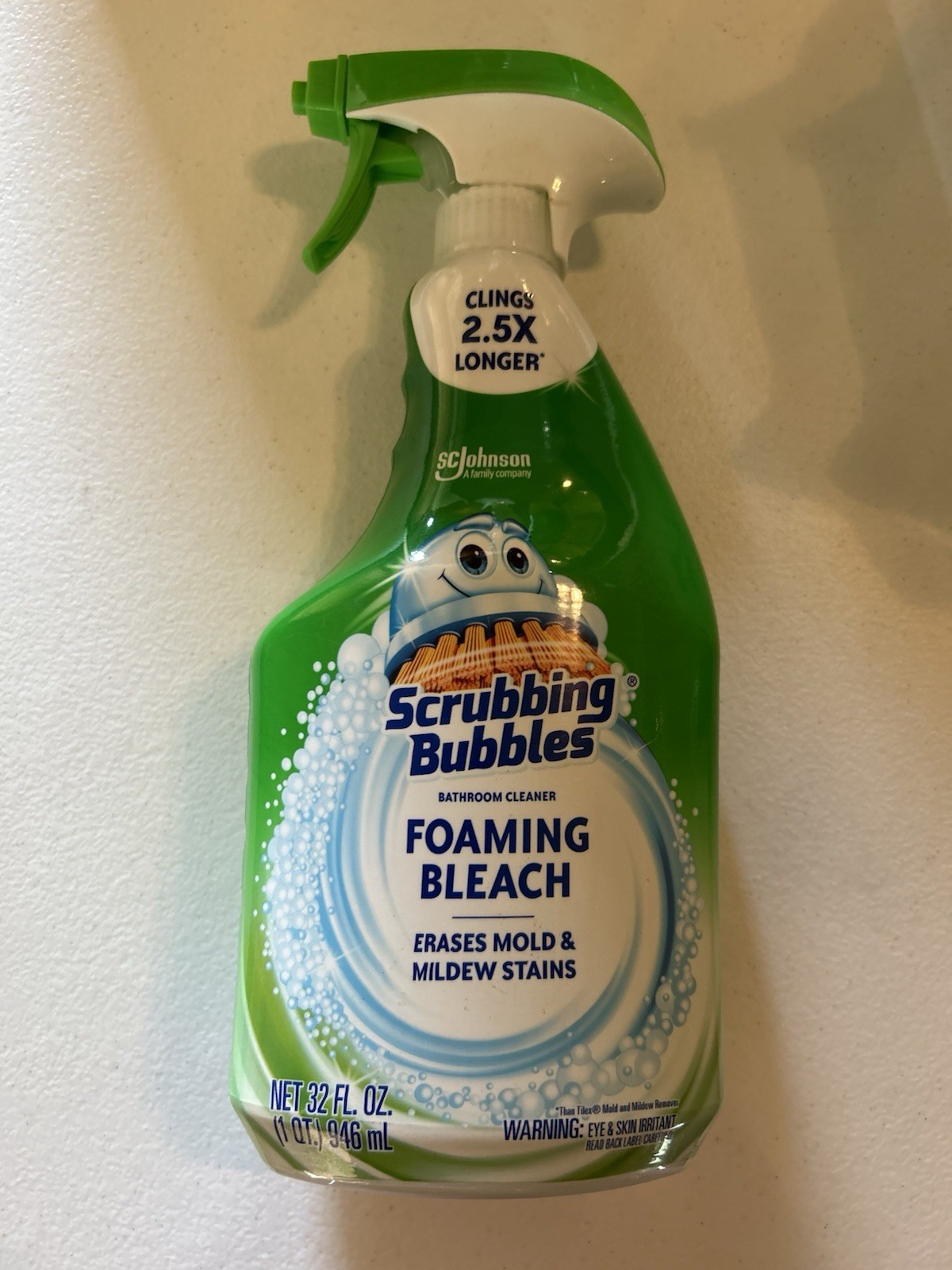 S C Johnson Scrubbing Bubbles Foaming Bleach Bathroom Cleaner 32oz. Erases Mold