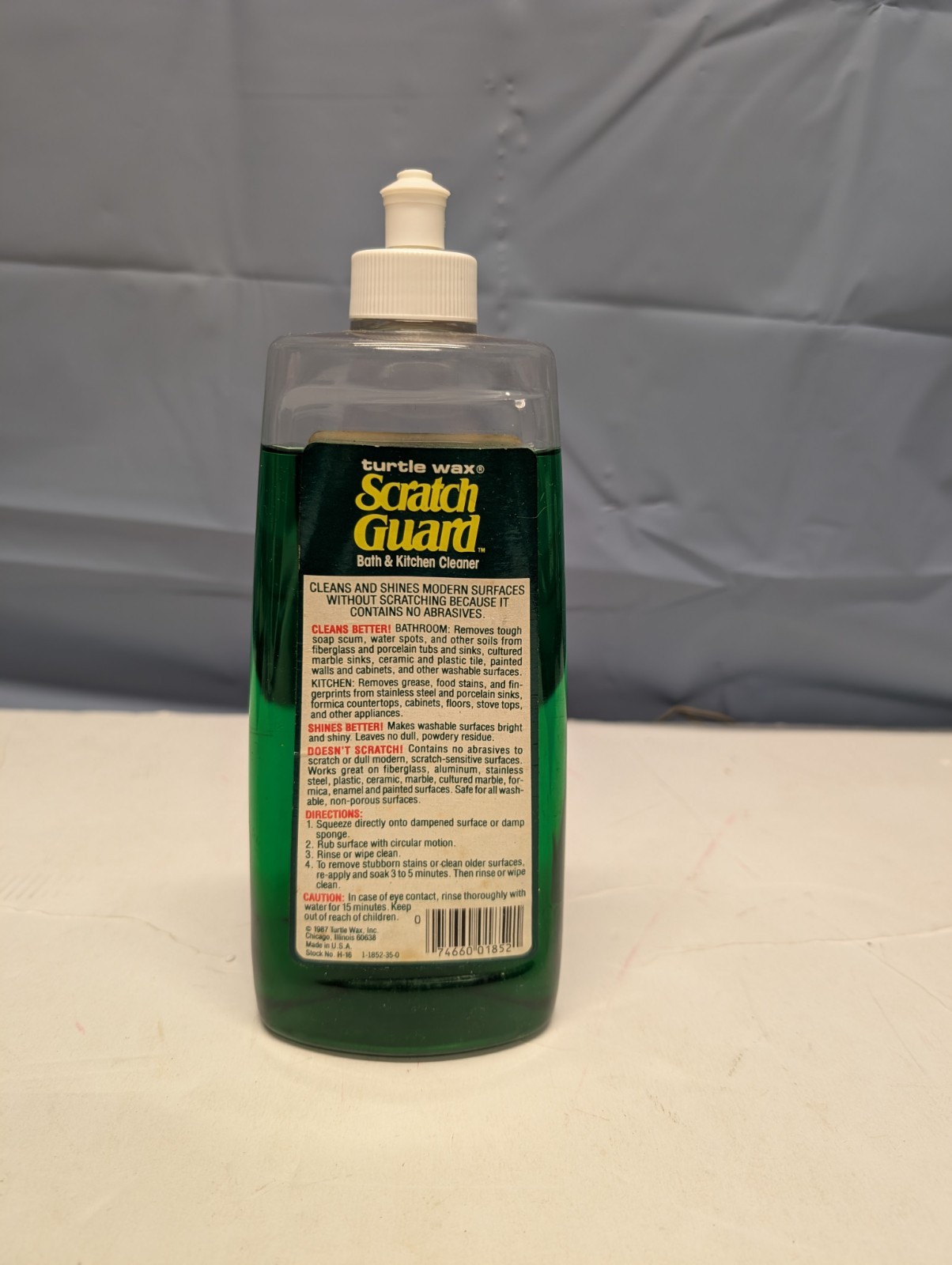 Turtle Wax Scratch Guard Non-Abrasive Bath & Kitchen Cleaner 1987 Full New Old
