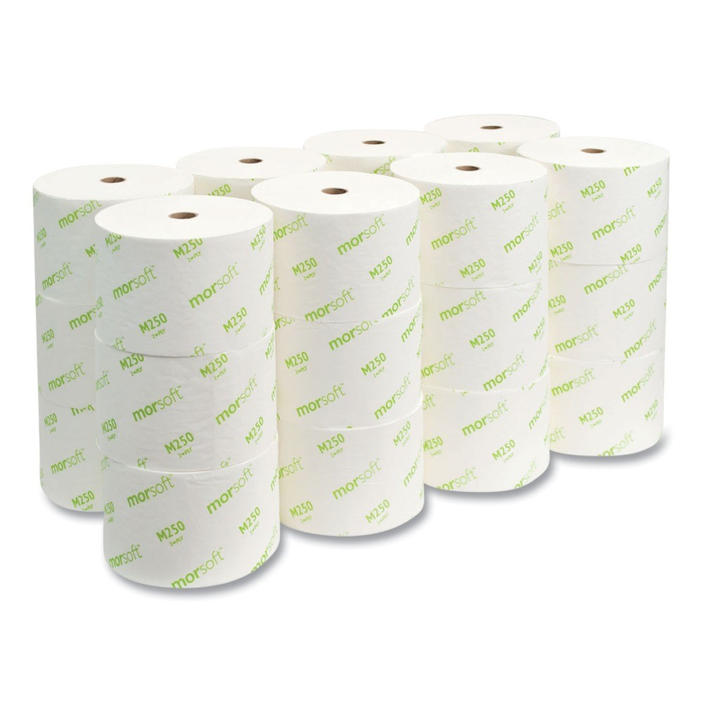 Morcon Paper M250 2-Ply Small Core Bath Tissue – White (1,250/RL, 24-RL/CT) New