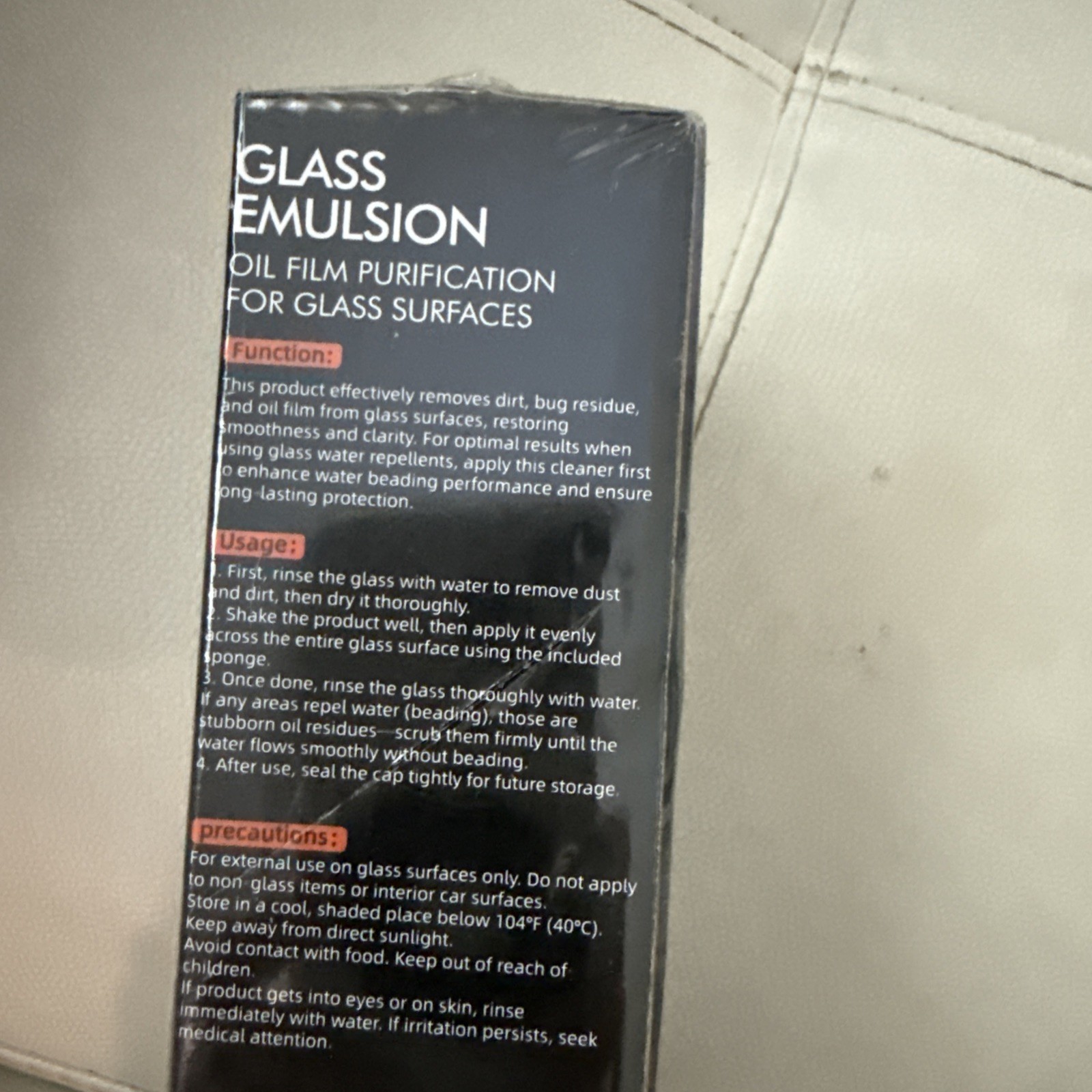 OGAS Glass Emulsion Cleaner Oil Film Remover Guard Car Windshield Polish 100g