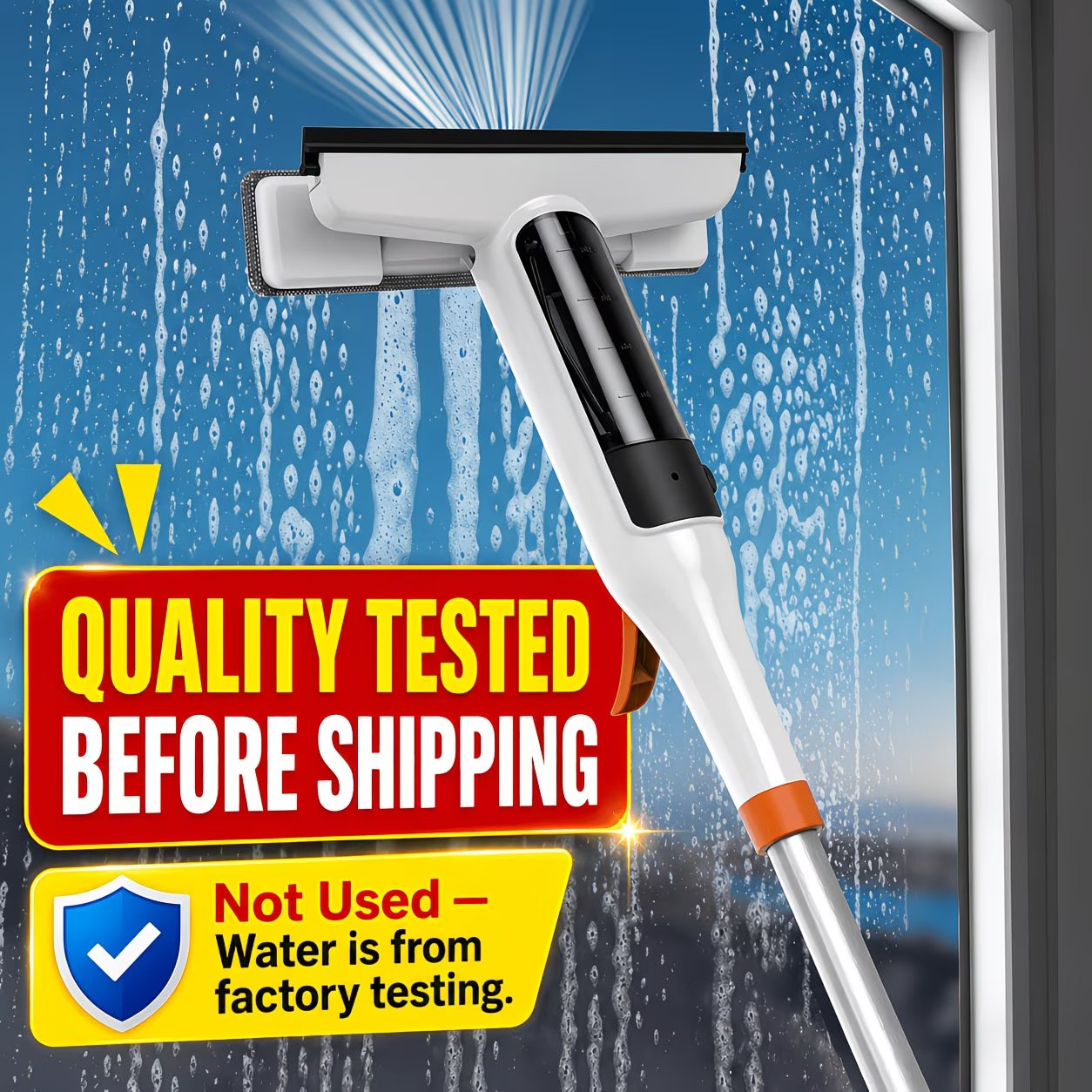 3-in-1 Glass Cleaning Kit – Durable Metal Pole