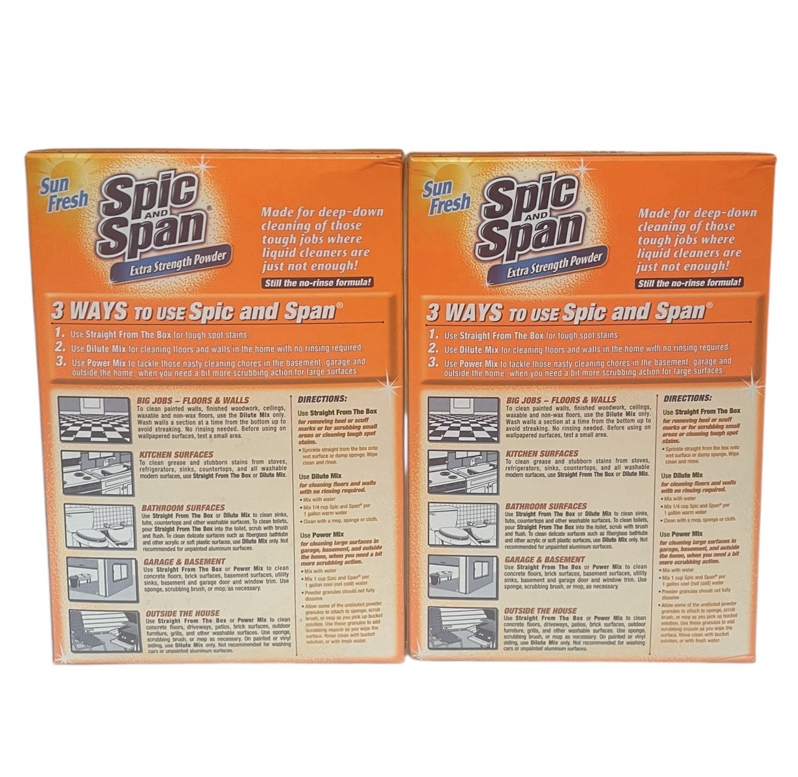 Spic And Span Extra Strength Powder Sun Fresh 1 LB 11 OZ Lot Of 2 Boxes NEW