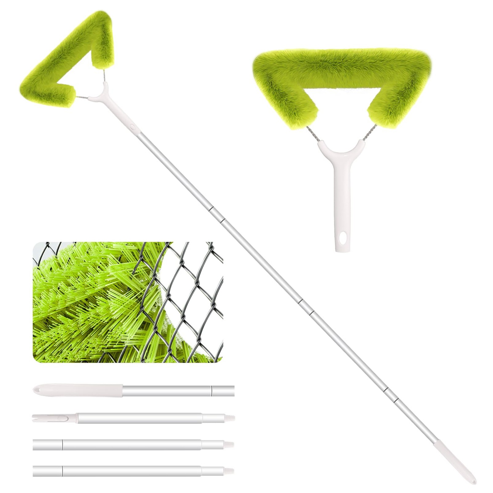 Window Screen Cleaning Brush With 62in Extension Pole Innovative Fibre Mesh Scre