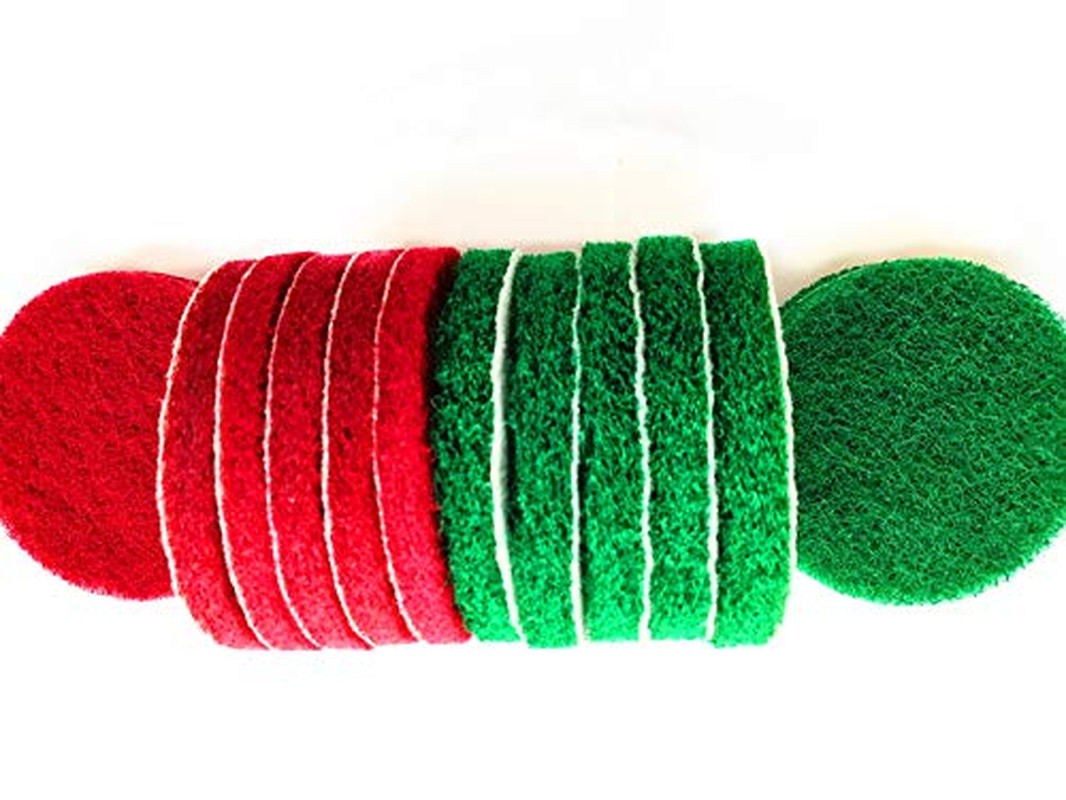 20 Pieces Scrub Pads Drill Power Brush Tile Scrubber Scouring Pads Cleaning Kit