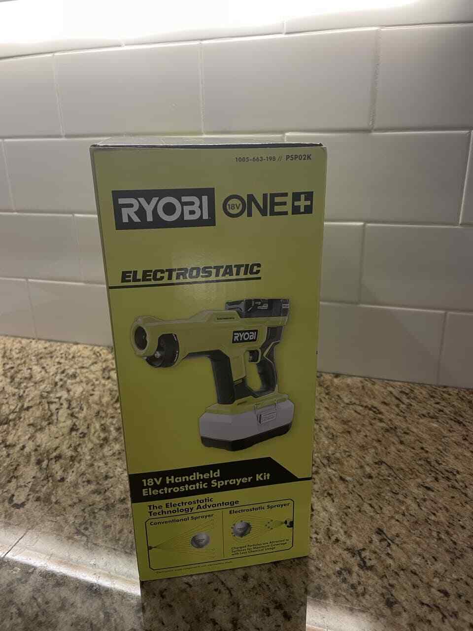 Ryobi PSP02K One+ 18V Electrostatic Handheld Sprayer Kit W/ Battery&Charger New