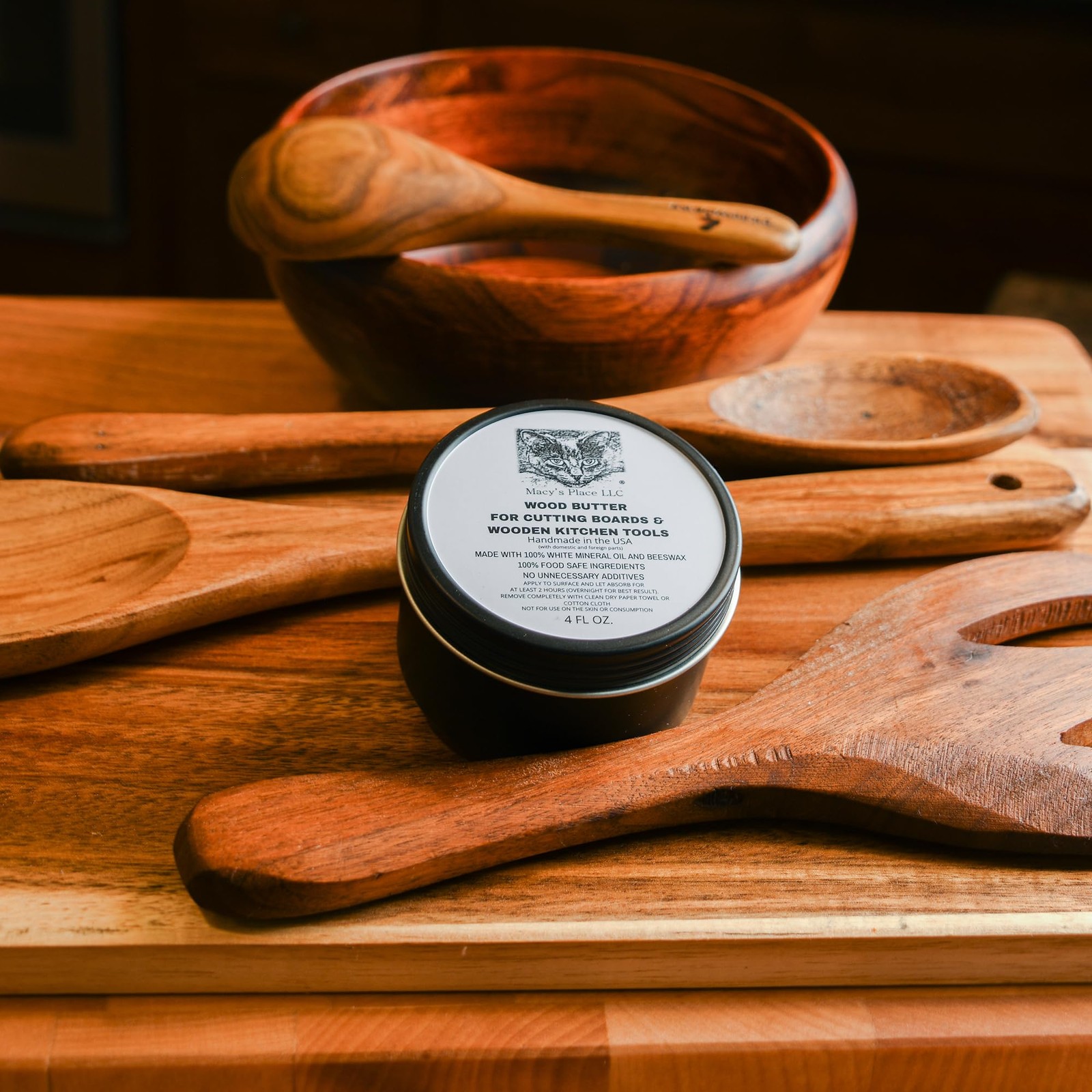 Wood Butter 4 fl oz Cutting Board Wax Conditioner for Butcher Block and Wooden