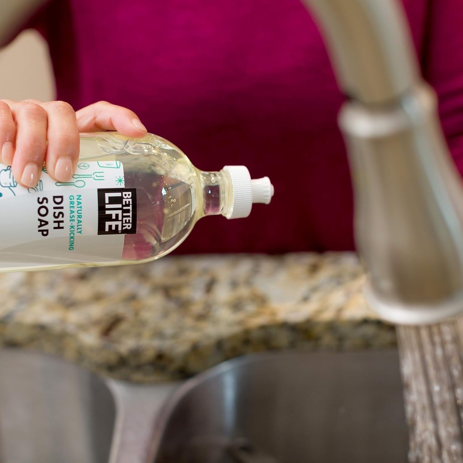 Better Life Dishwashing Soap, for Sensitive Skin 22Oz (Case of 6) – Unscented