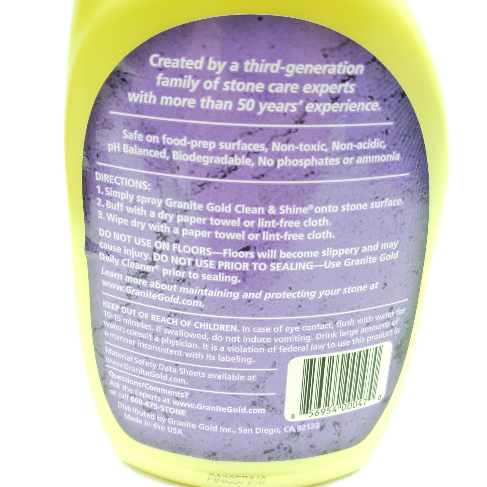 Granite Gold 24 Oz. Clean & Shine Stone Polish Granite Marble Quartz Countertop