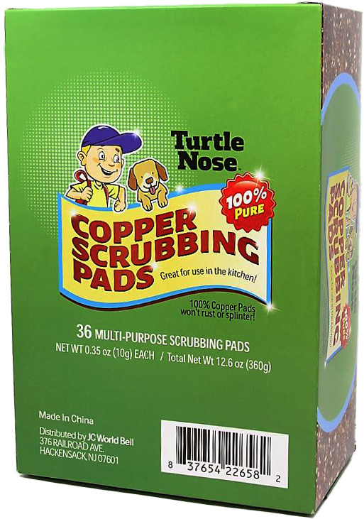 Copper Scrubber 100% Pure Copper Scrubbers New Steel Wool Scouring Pad 12PK