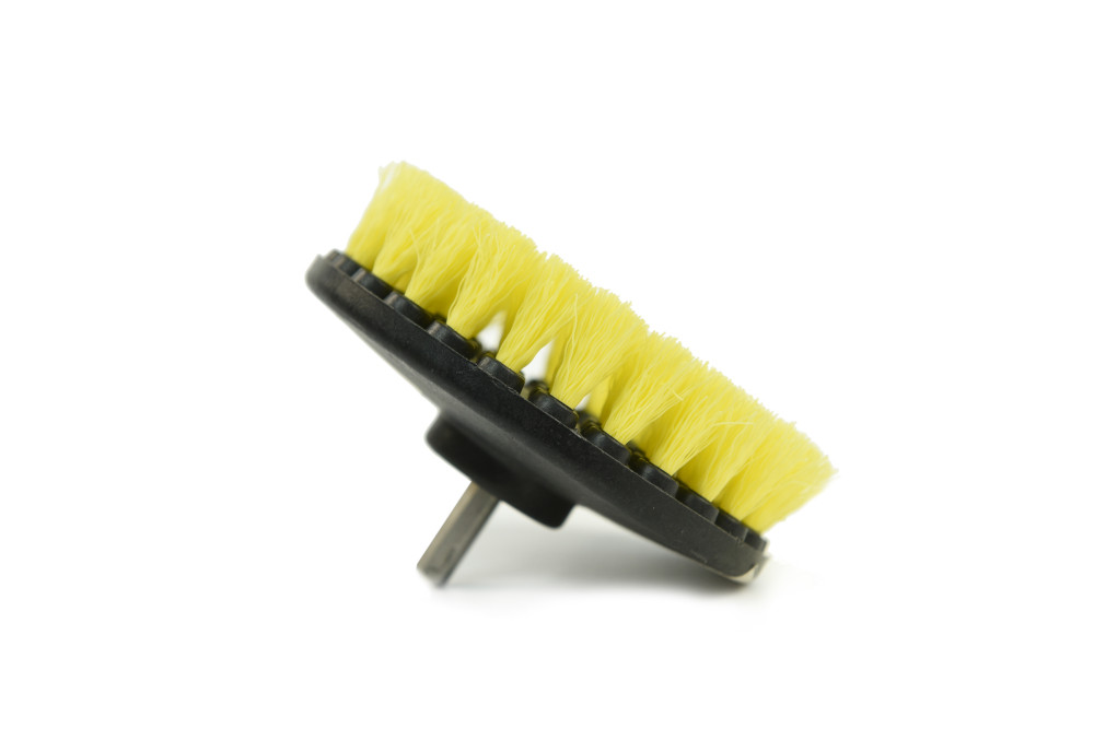 5 inch drill brush for Car Carpet wall and Tile cleaning MEDIUM DUTY(YELLOW)