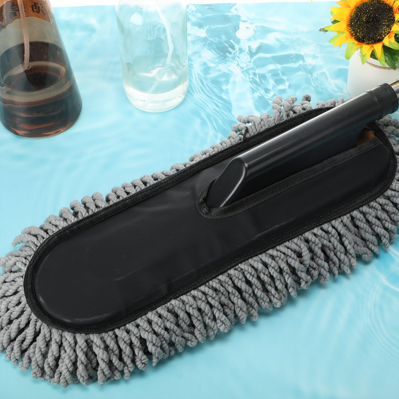 4 Pack Microfiber Car Duster Exterior Scratch Free with Extendable Handle Aut…