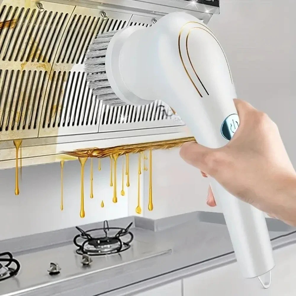 cordless electric cleaning brush 5 in 1 handled power scrubber for kitchen ,tile
