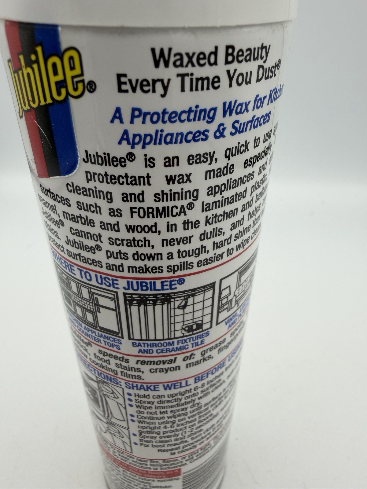 Jubilee Kitchen Wax Cleaner Spray 9 oz Can Vintage Brand NEW Clear Shine 1997
