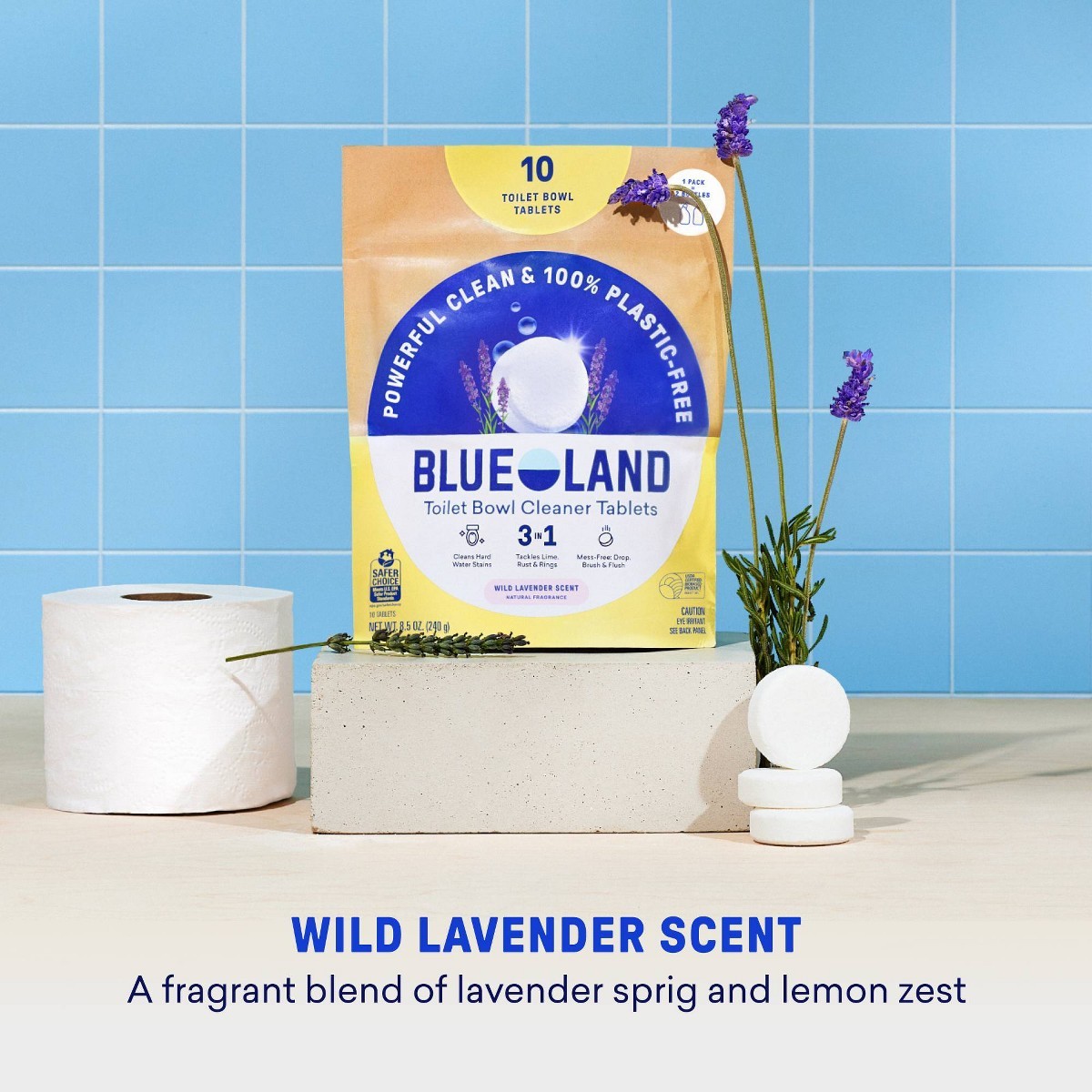 Blueland Wild Lavender Toilet Bowl Cleaning Tablets – 8.4oz/10ct