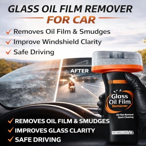 Oil Film Cleaning Brush for Car Windshield, 100g Glass Oil Film Remover with