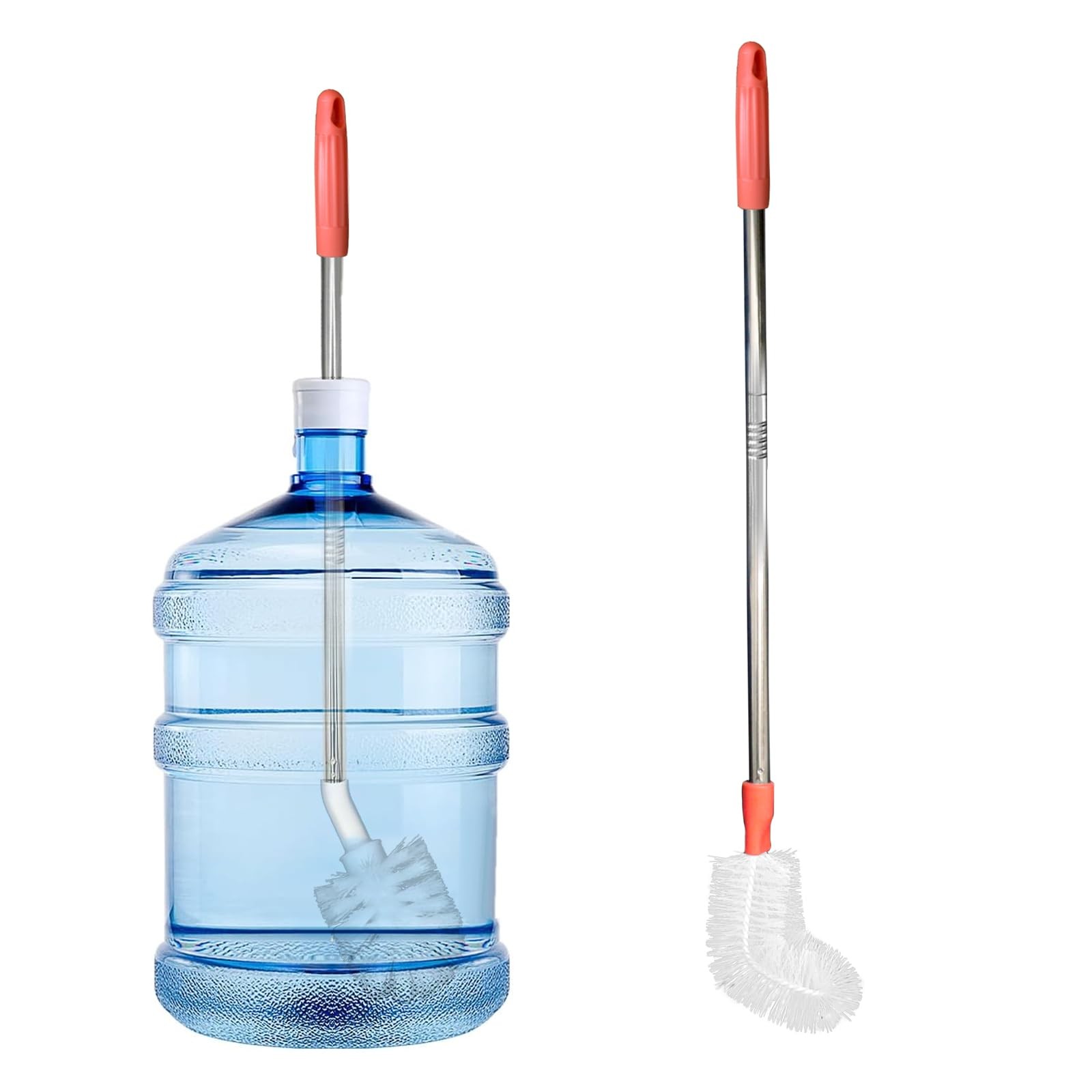 2-Pack Bucket Brush, Kettle Brush, Cleaning Extra Long Bottles, Gallon Jug Cl…