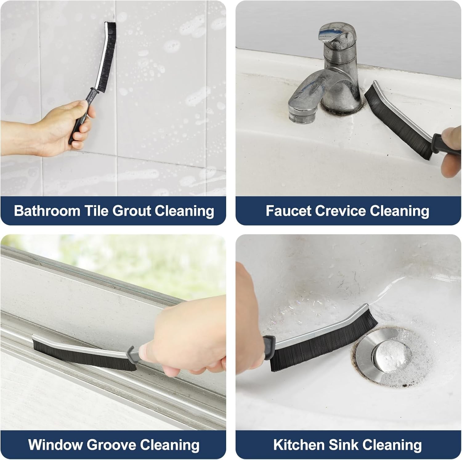 1pc Hard Bristled Crevice Cleaning Brush Bathroom Gap Cleaning Brush