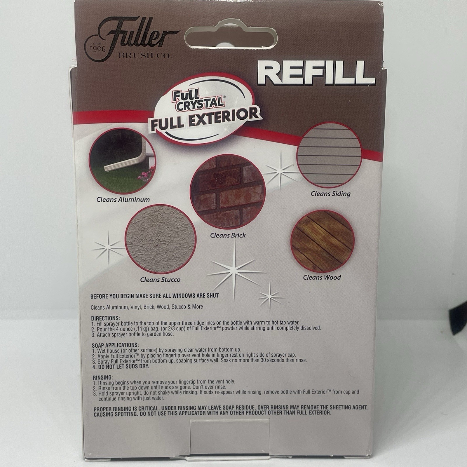 2 Fuller Brush Full Crystal Exterior Kit Clean Aluminum Vinyl Brick Wood Stucco