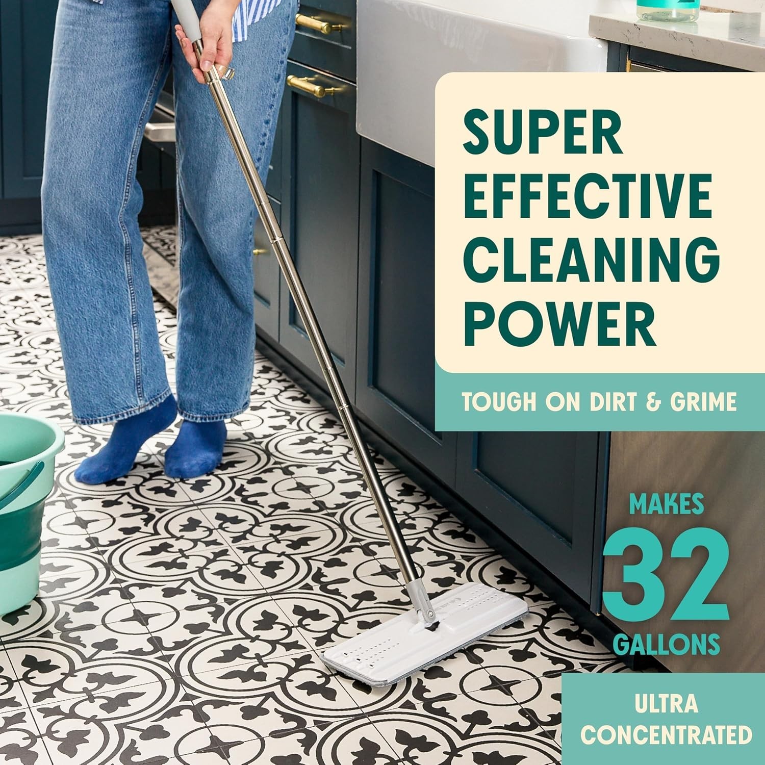 Ultra Concentrated Floor Cleaner Vinegar Wash, Multi-Surface Solution For Mop…
