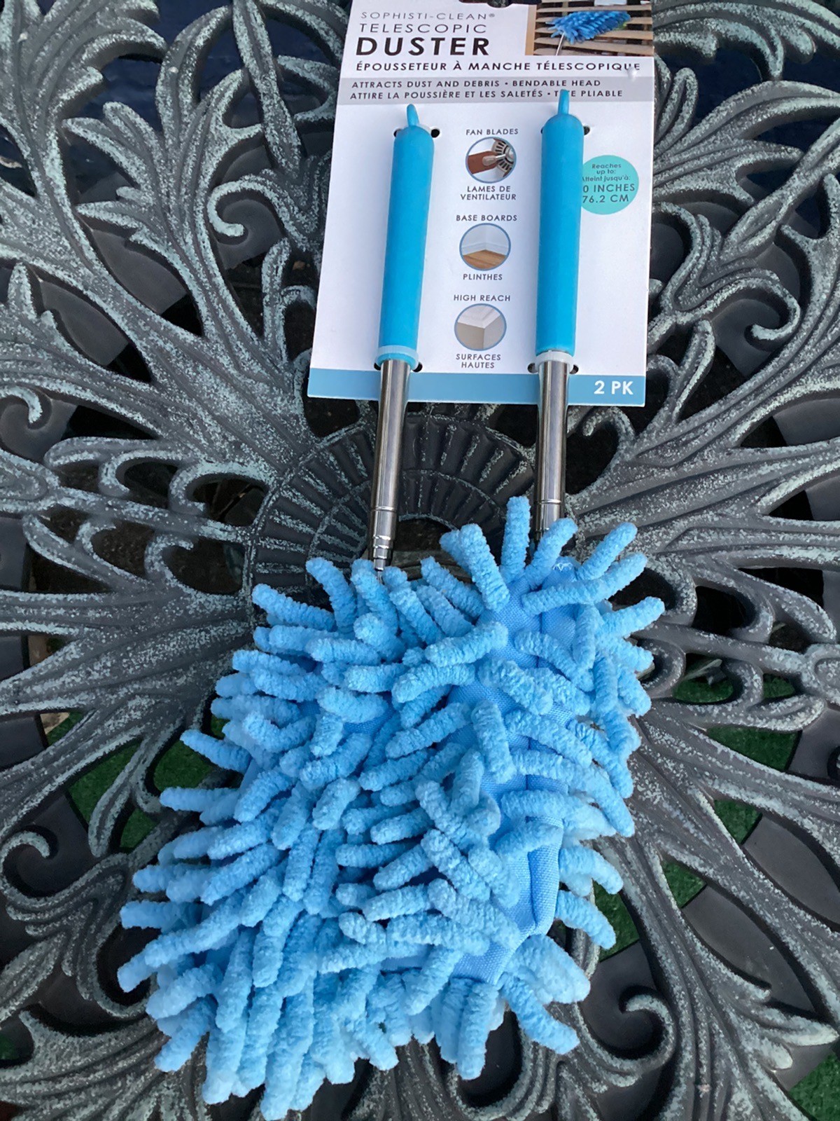 Sophisti-Clean Telescopic Duster Bendable Microfiber Duster Reaches up to 30in