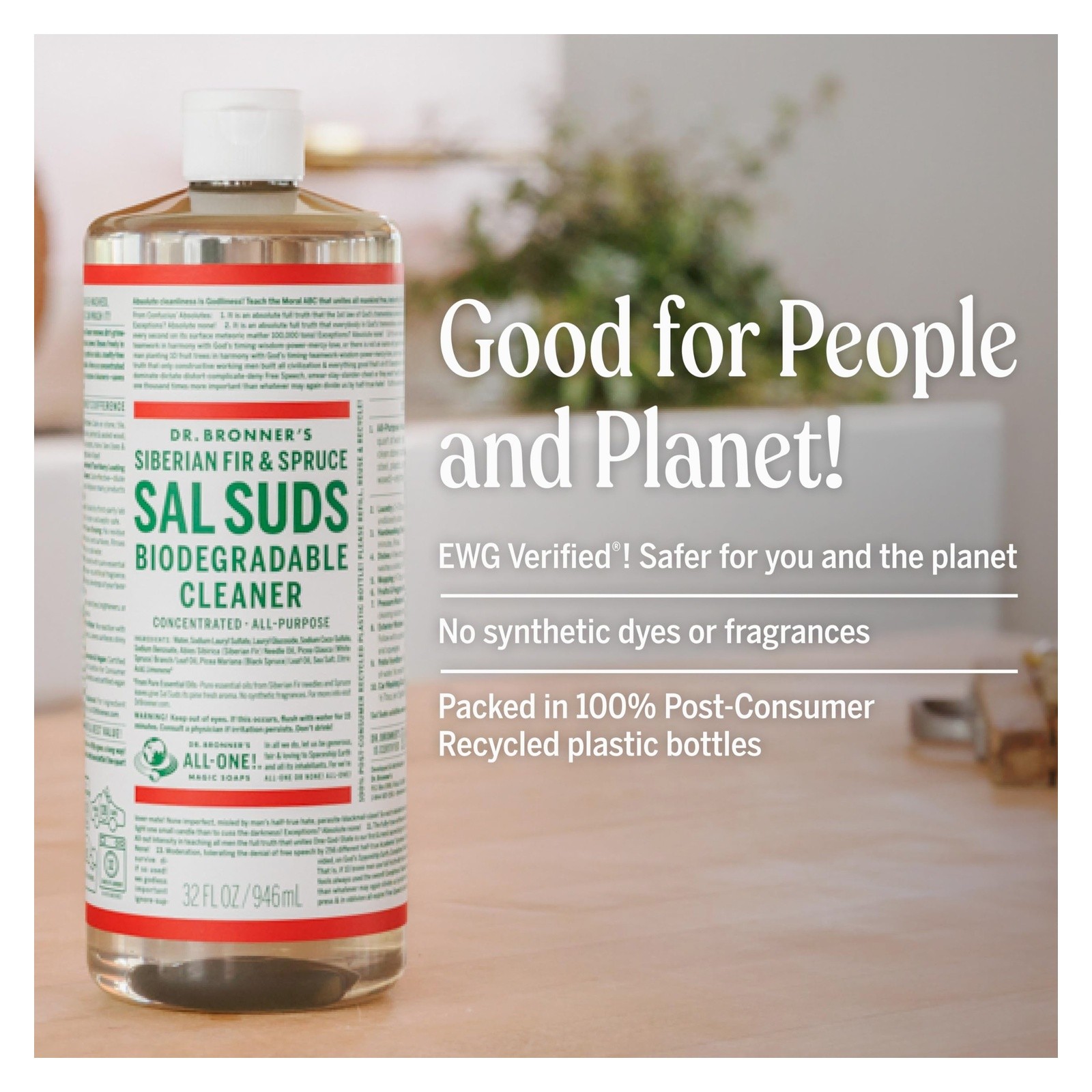 Dr. Bronner’s Sal Suds Biodegradable Cleaner 1 Gallon Fir & Spruce