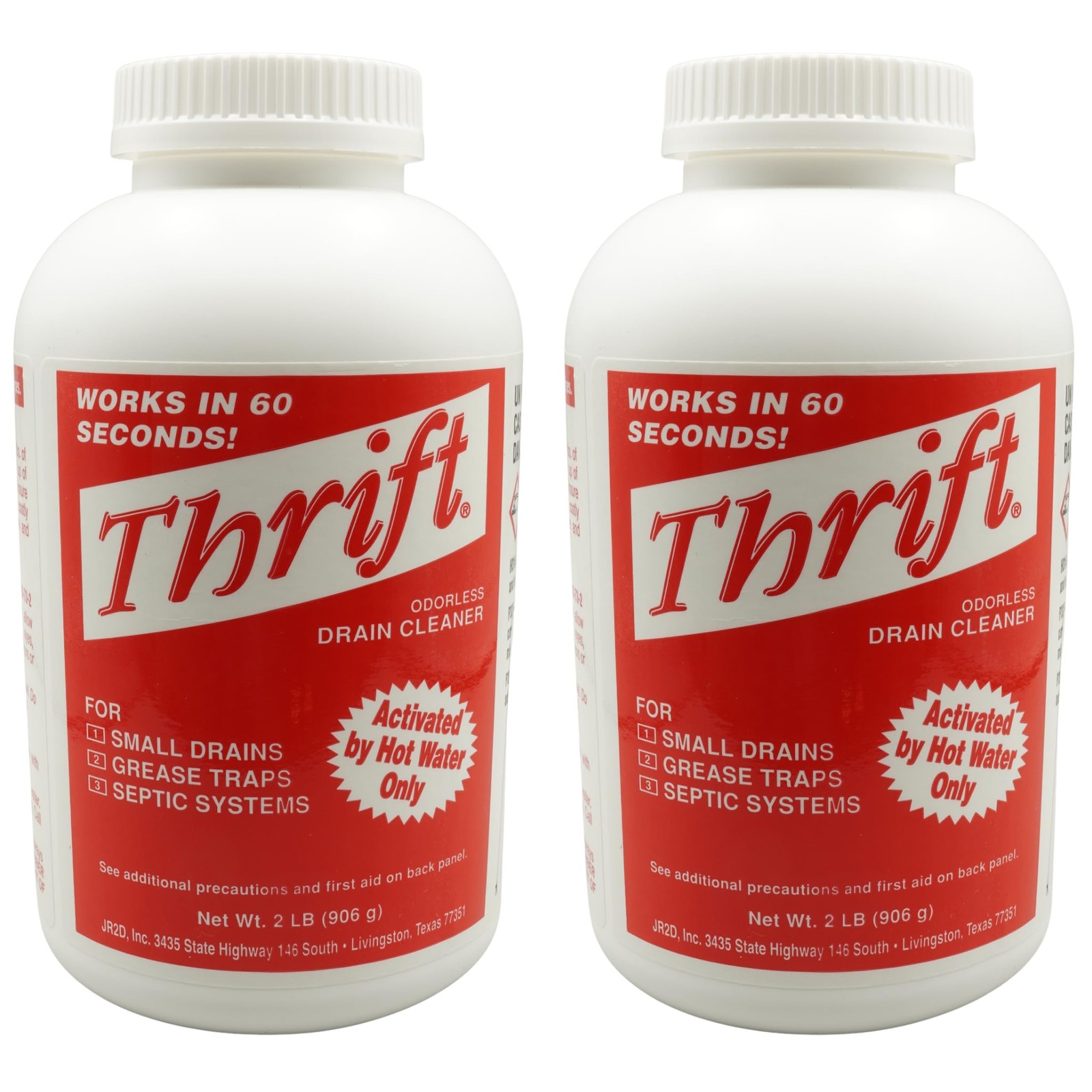 Thrift T200 Odorless Drain Cleaner – Hot Water Activated Drain Cleaner for Sm…