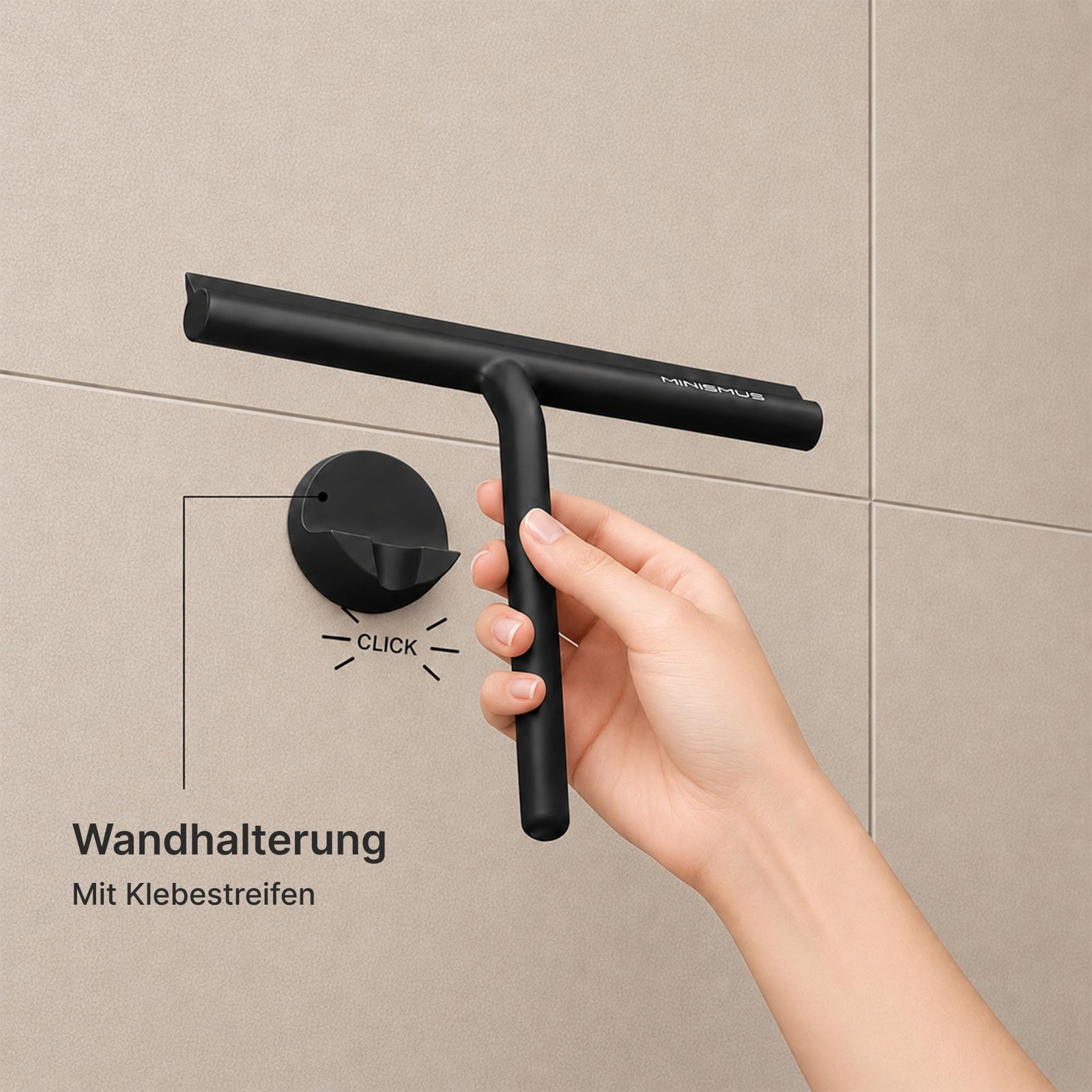 Shower Squeegee with Magnetic Hook – Silicone Window Wiper with Adhesive Wall…