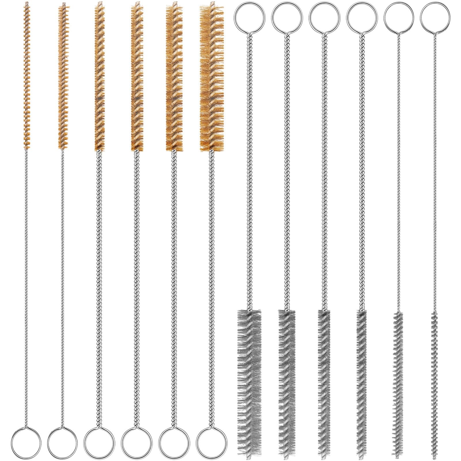Juego de cepillos de alambre de latón y acero inoxidable limpiar tuberías largas