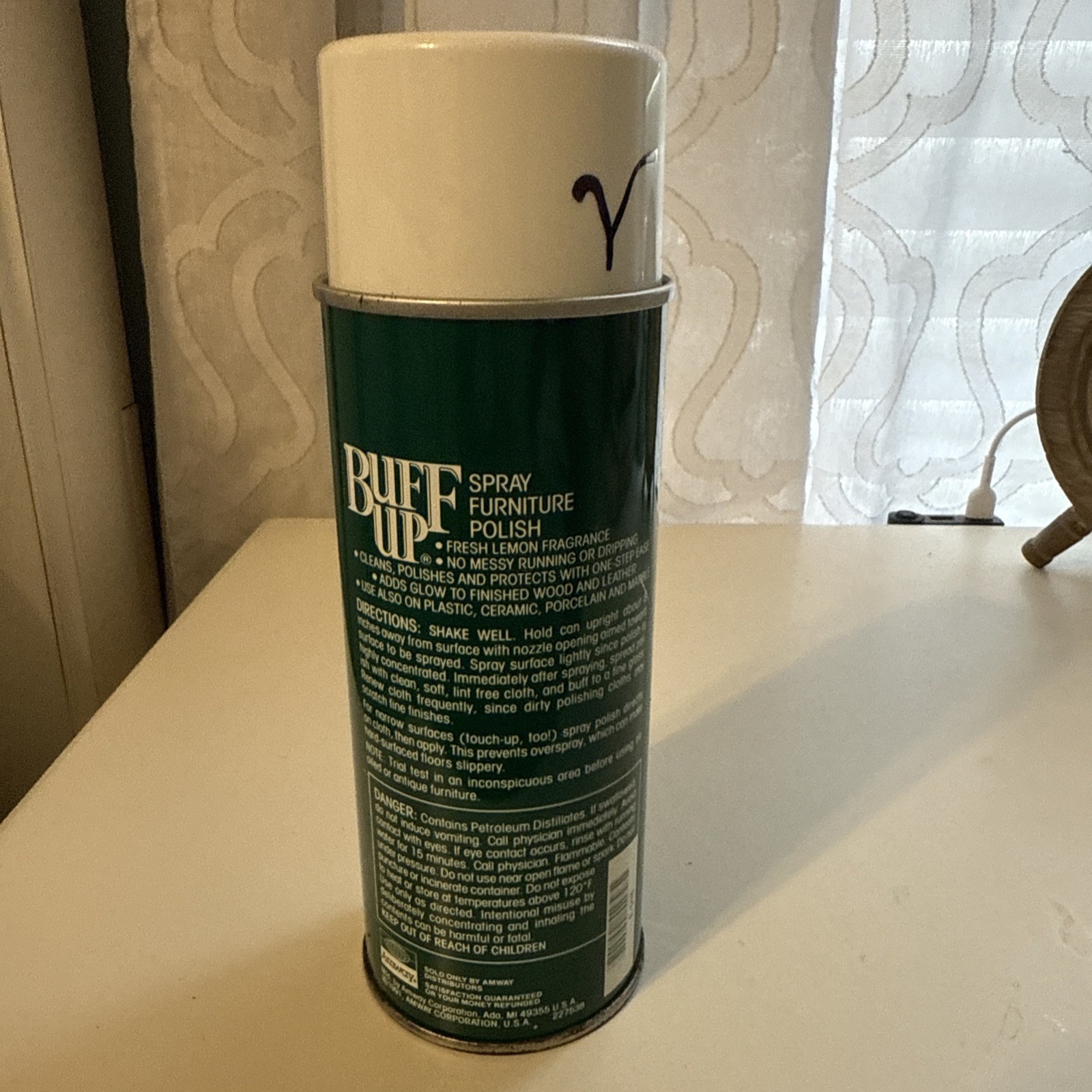 Vtg Amway Buff Up Spray Furniture Polish 12 Oz Can 1991 Movie Prop Almost Full