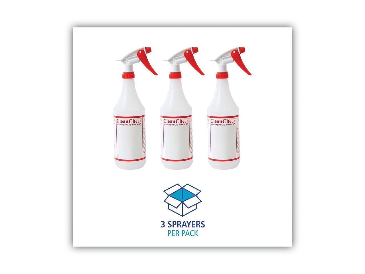 Boardwalk Trigger Spray Bottle 32 oz Clear/Red HDPE 3/Pack 03010