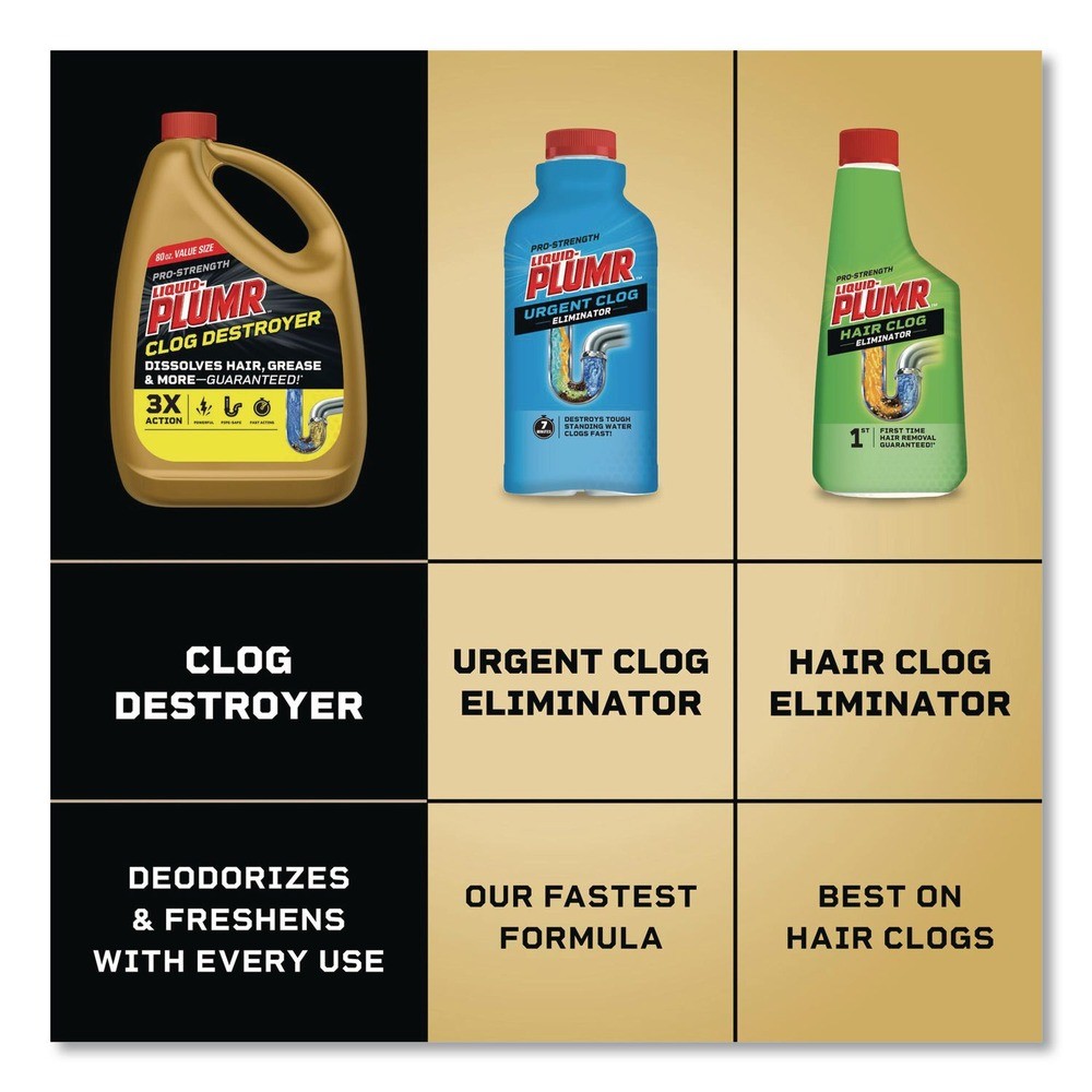 Liquid Plumr 00228EA 80 oz. Gel Pro-Strength Full Clog Destroyer New