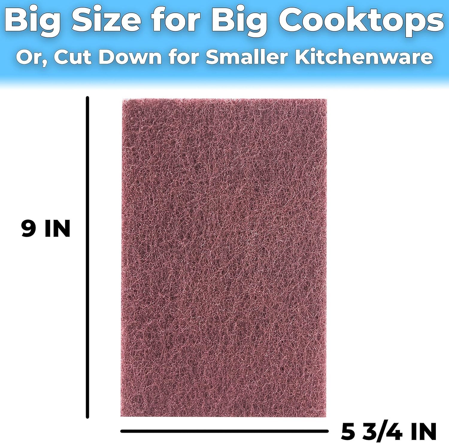 5CTHeavy Duty XL Brown Scouring Pad 6″ x 9″ Large Multipurpose Nylon Steel Pot