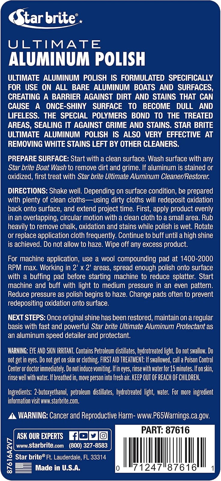 STAR BRITE Ultimate Aluminum Polish Adds a Deep Protective Shine, Removes Lig…