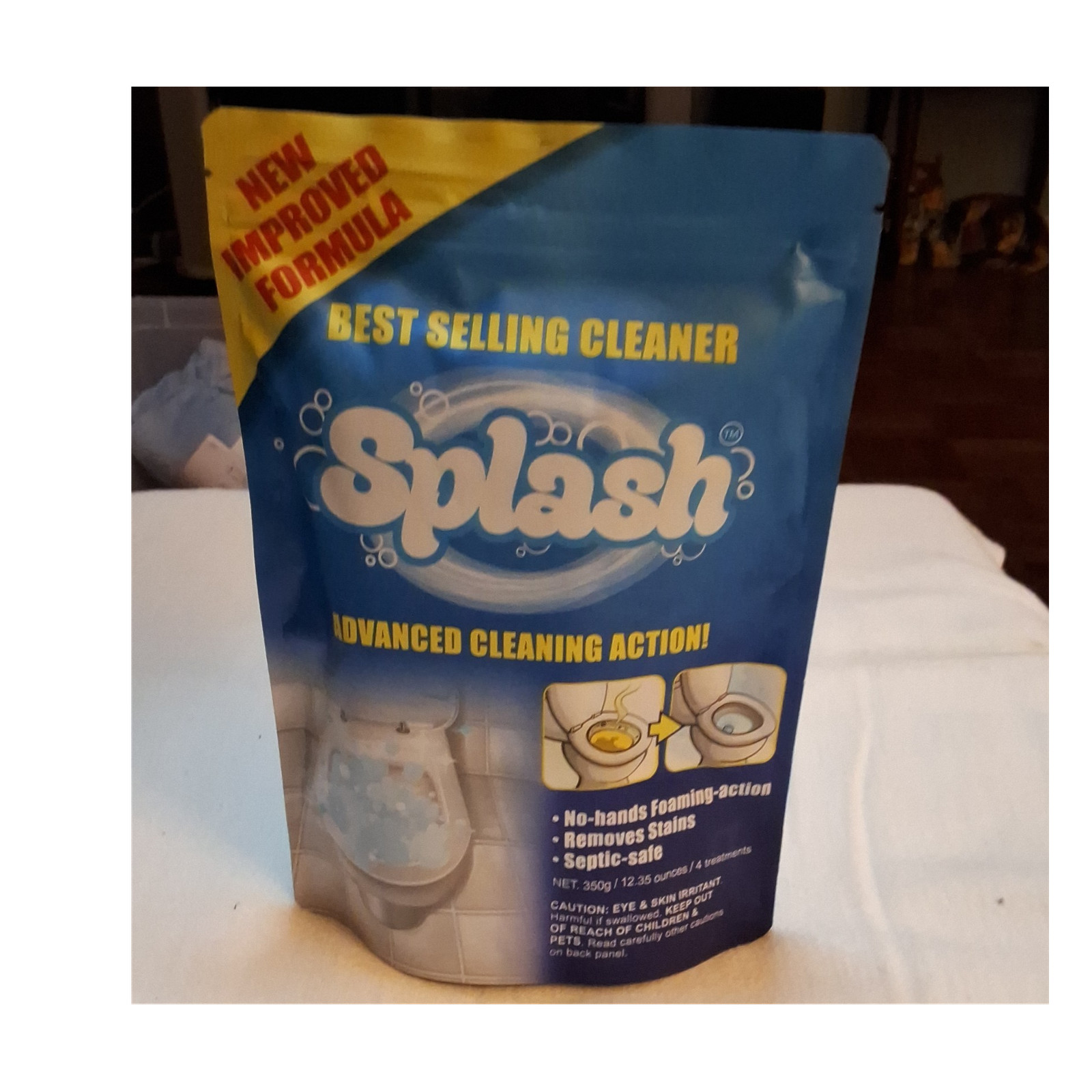 Splash Toilet Cleaner Powder Septic-Safe Fragrance 350g (4 Treatments)