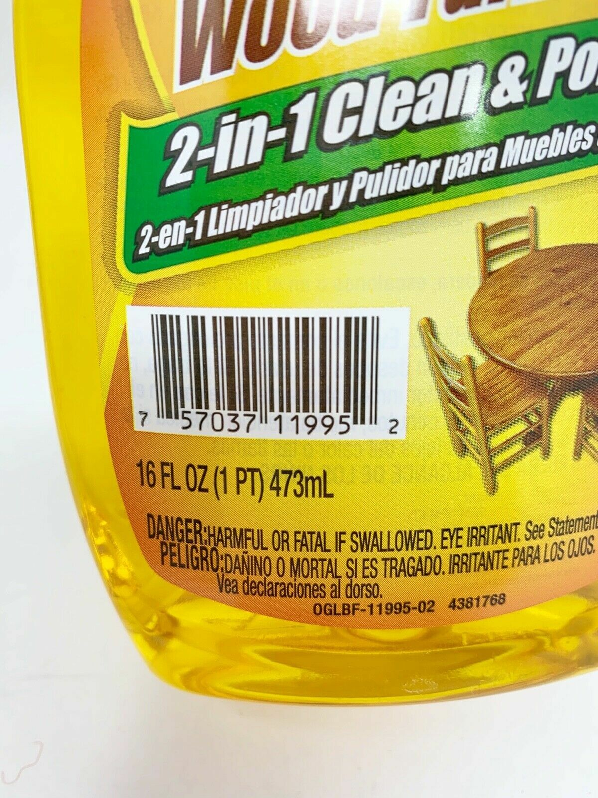 2 Orange Glo Wood Furniture Hardwood Cleaner 2 In 1 Clean & Polish 32 Oz NEW
