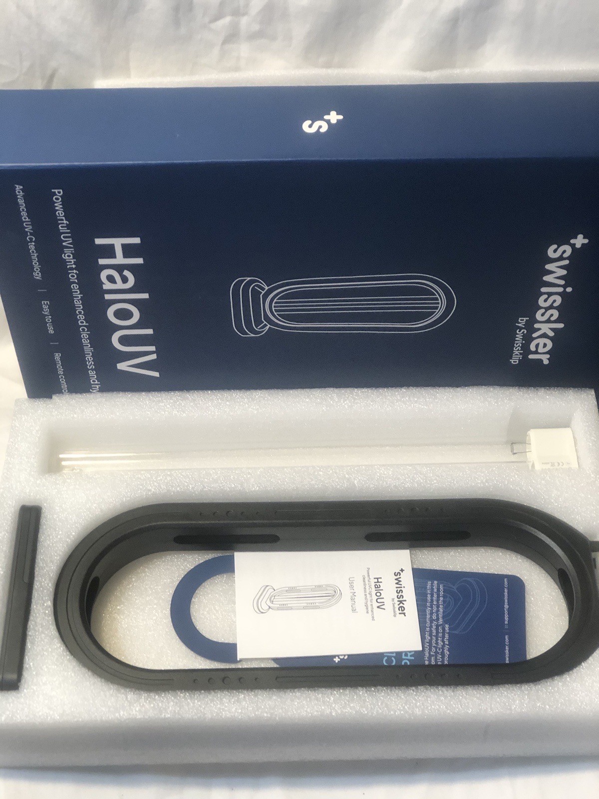 HaloUV Swissker by Swissklip Home Disinfection Device 4 PARTS NewOpenBox