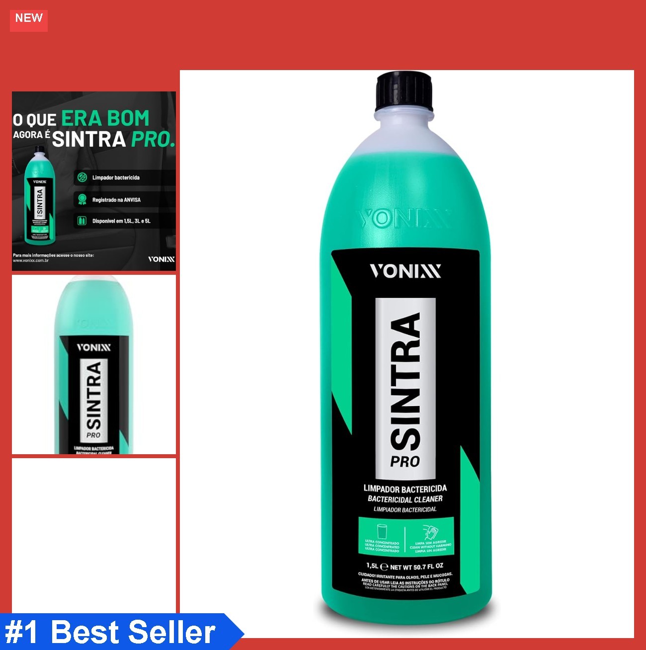 Interior Cleaner Concentrate 50.7 fl oz For Carpet Upholstery Leather Dashboard