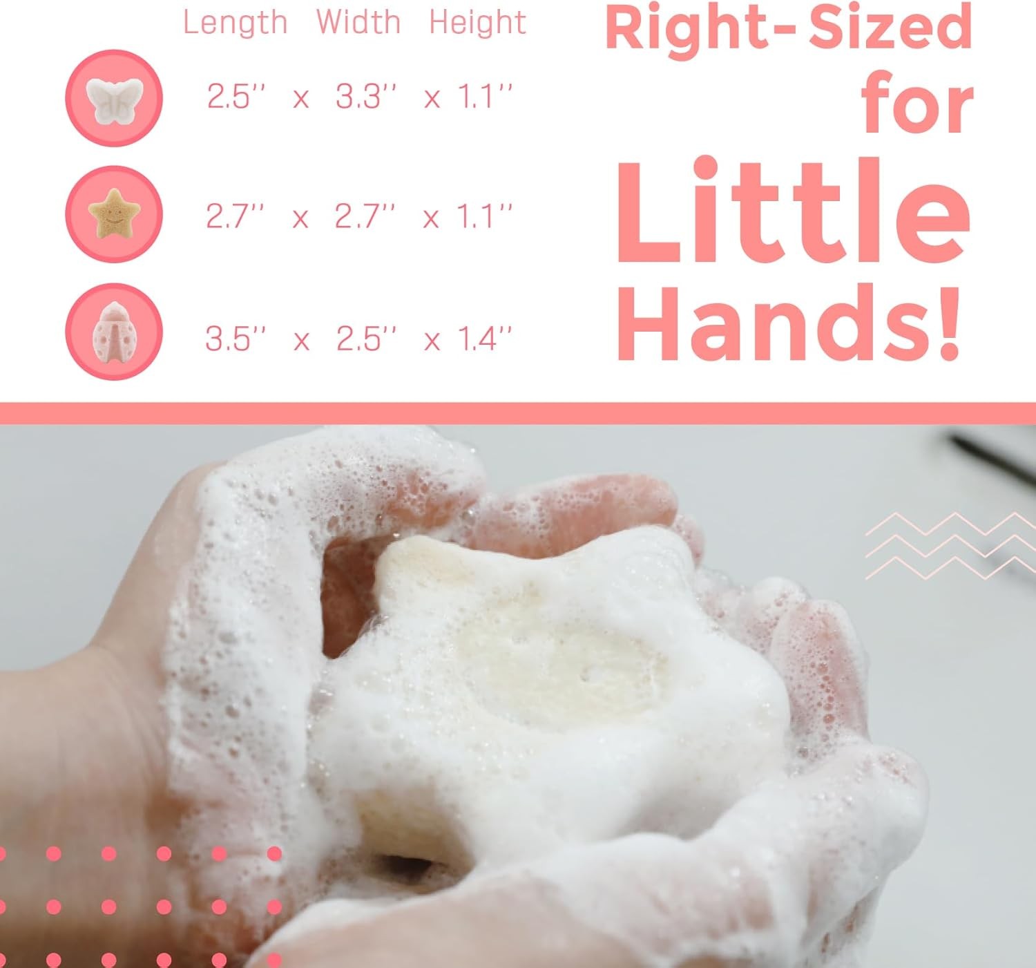 myHomeBody Konjac Baby Spon for Bathing, Cute Shapes Natural Kids Bath