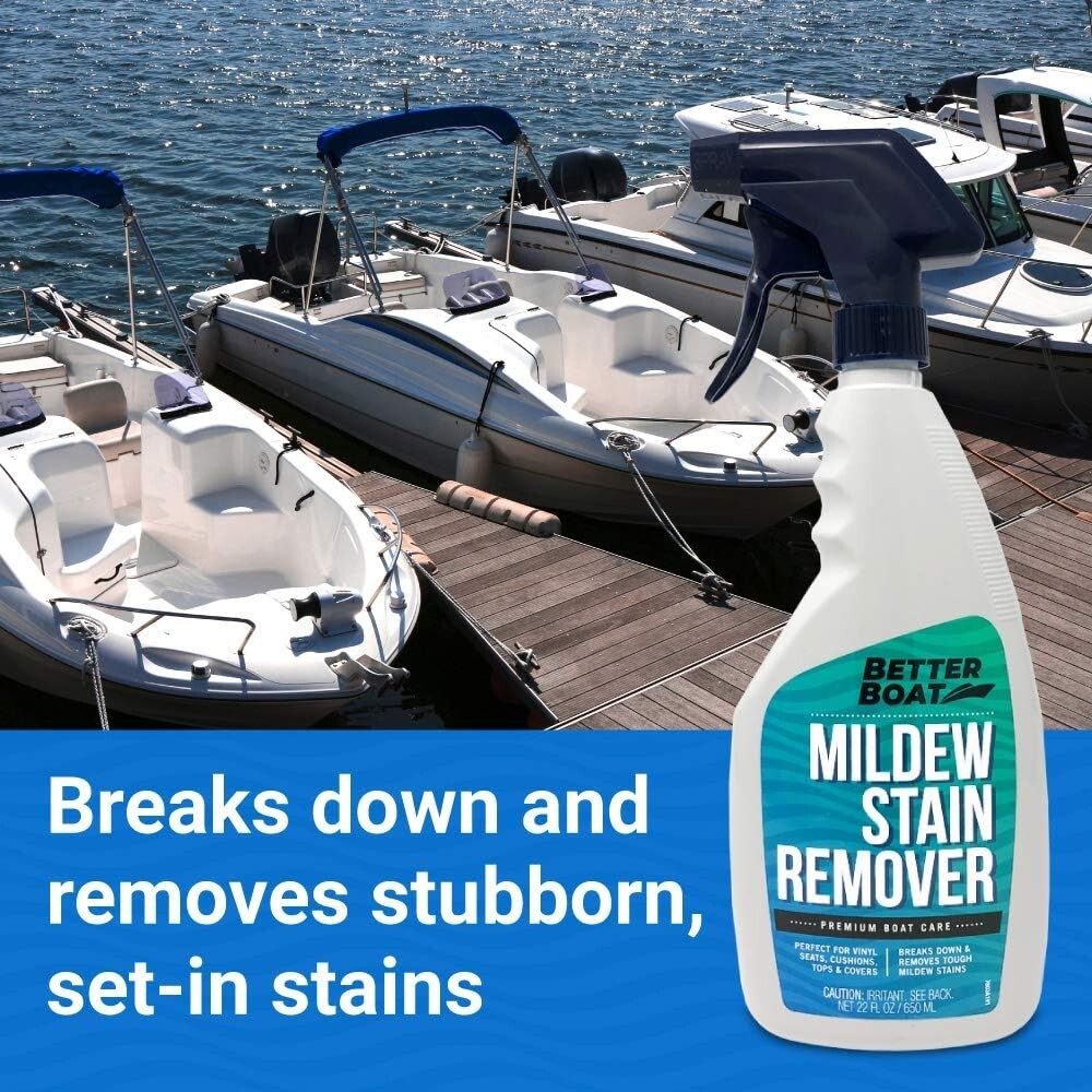 Better Boat Mildew Stain Remover Cleaner Seats Fabric Vinyl Mold Stain Removal