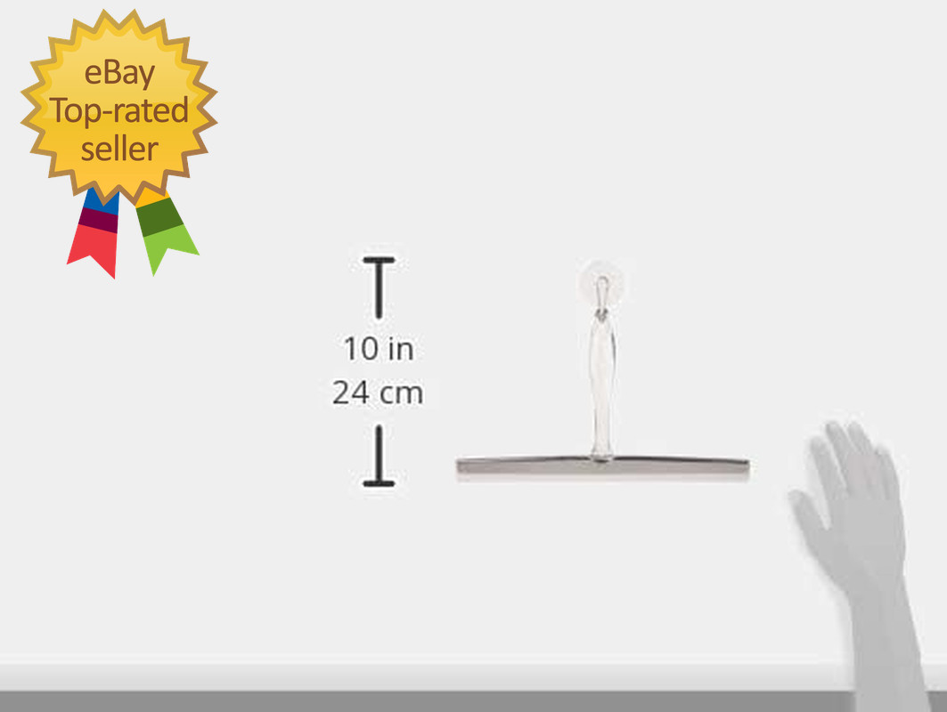 Idesign Zia Metal and Plastic Bathroom Squeegee for Shower Glass Doors Floors