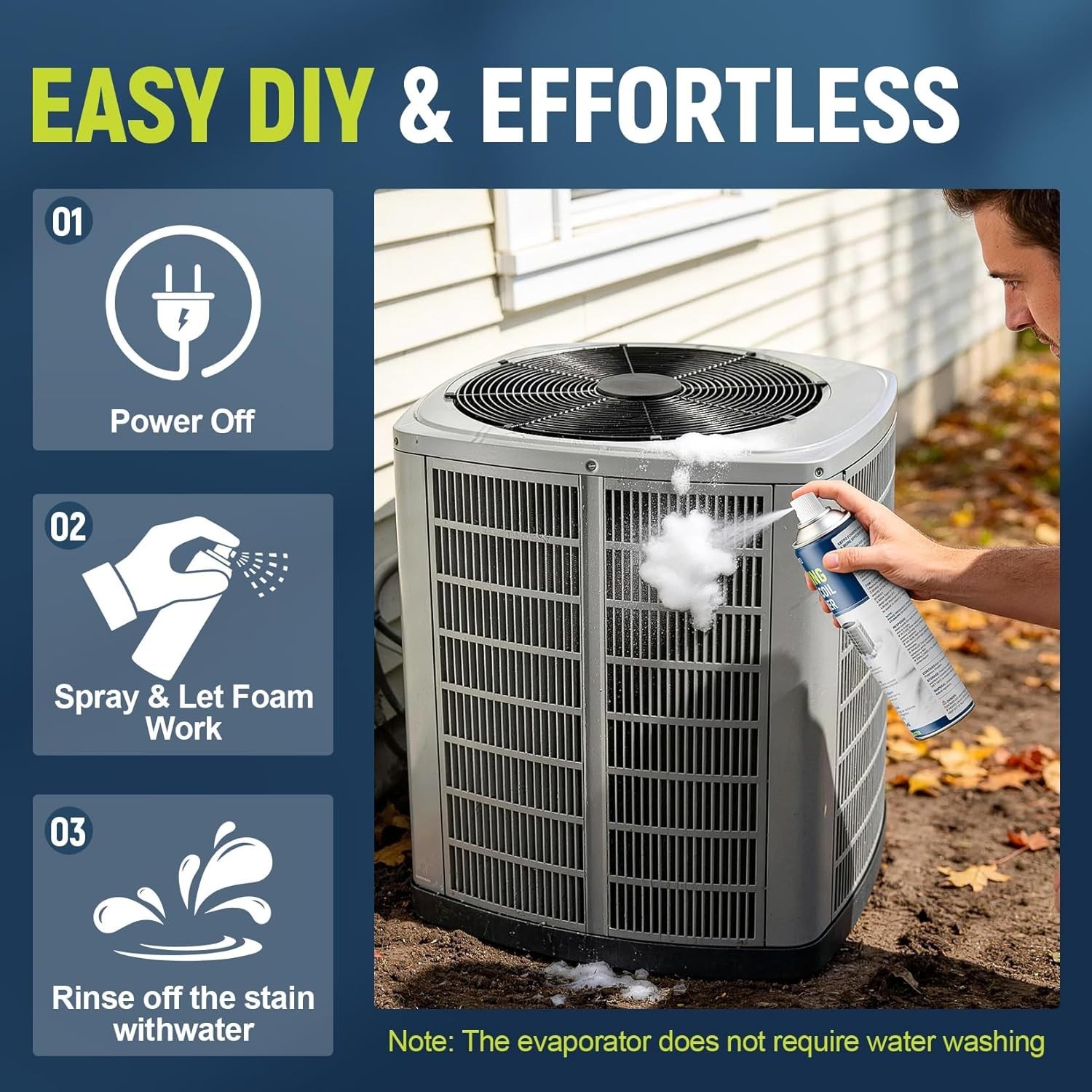 Specialty Foaming AC Coil Cleaner – Non-Toxic Deodorizing Formula 9 oz