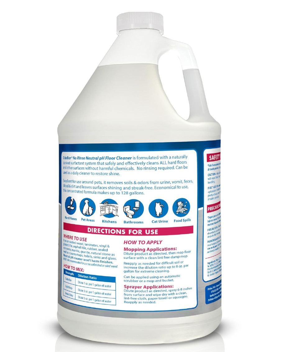 OdoBan Pet Solutions No Rinse Neutral pH Floor Cleaner 1 Gallon