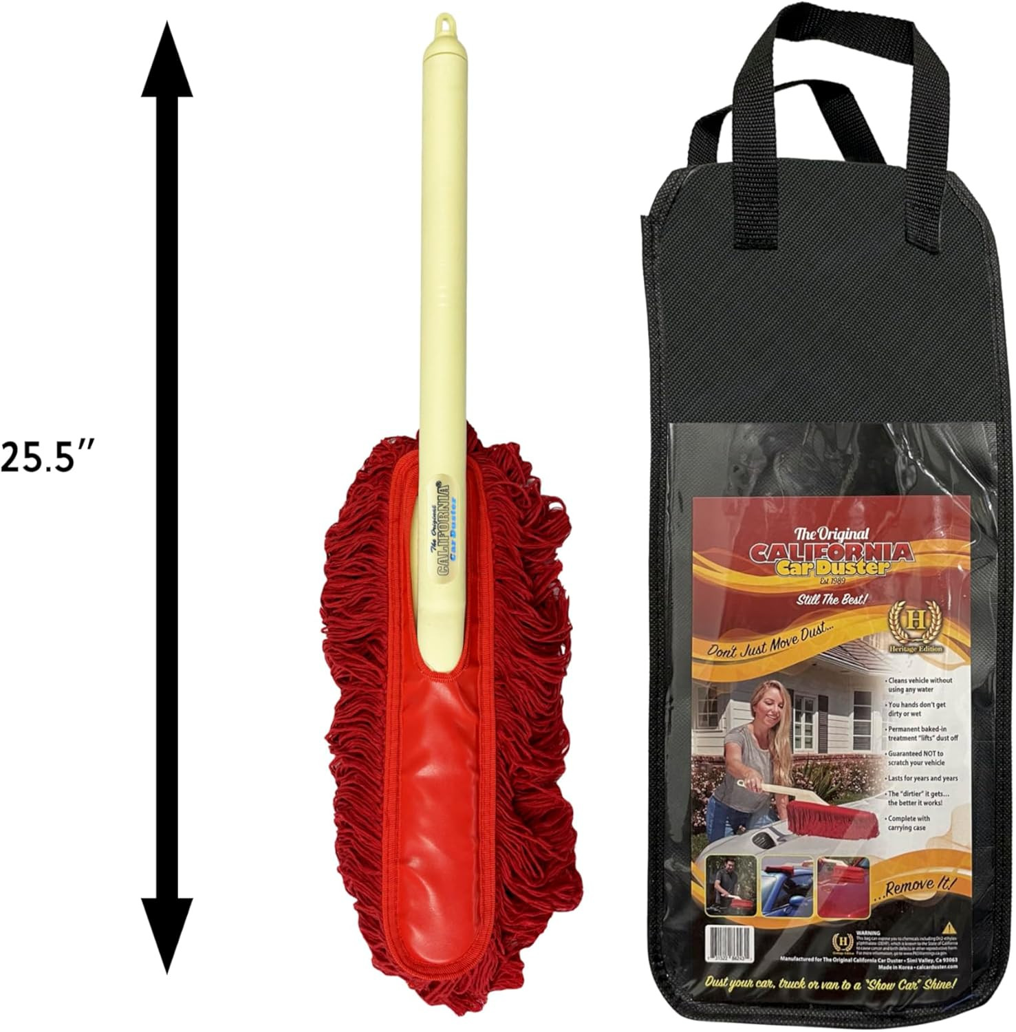 Heritage Car Duster with Plastic Handle and Cotton Mop 86243 Lifts and Removes D